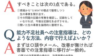 能力不足社員への対応③